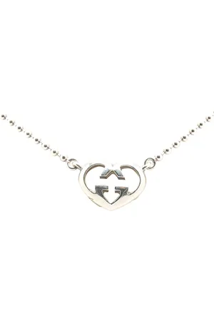 Gucci 1990-2025 Sterling Love Britt GG Heart Pendant necklace
