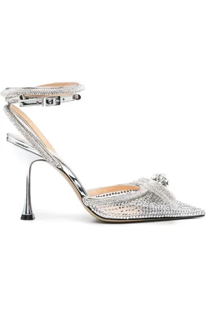 Mach & Mach Crystal-embellished 95mm pointed pumps