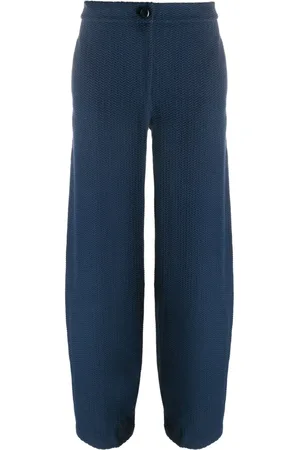 Emporio Armani Chevron-jacquard mid-rise trousers
