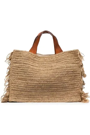 IBELIV Onja woven fringed tote bag