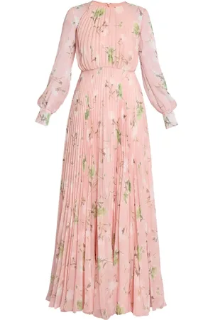 Erdem Pleated floral maxi dress