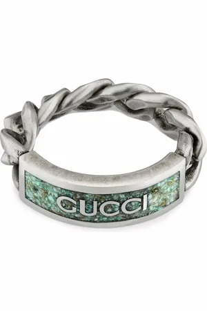 Gucci Logo plaque chain ring