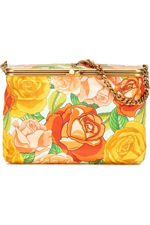 Saint Laurent 2022 Medium Silk Floral Print Sac Charniere Bag shoulder bag