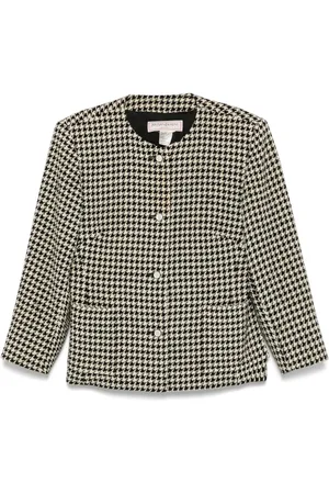 Saint Laurent 1980s houndstooth-pattern jacket