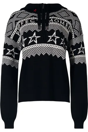 Perfect Moment Intarsia-knit hooded sweater