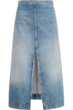 Khaite Fraser denim midi skirt