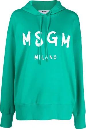 Msgm Logo-print cotton hoodie