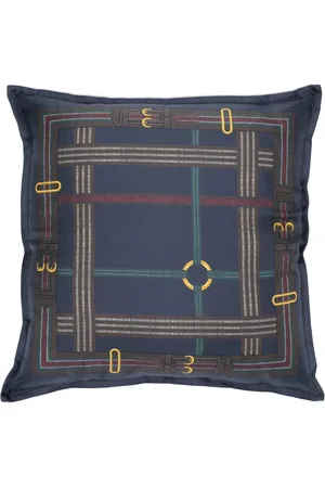 Ralph Lauren Ledbury belt-motif silk cushion