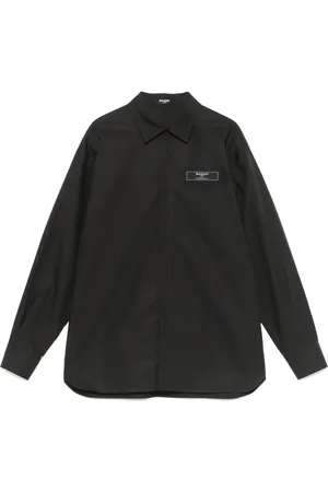 Balmain Logo-patch shirt