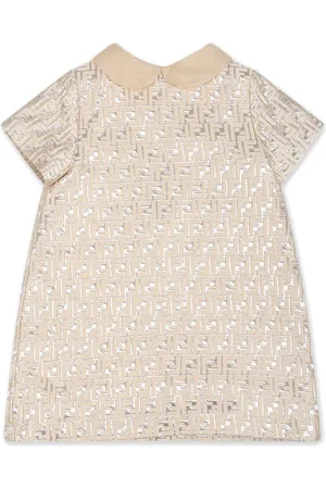 Fendi FF-jacquard flared dress
