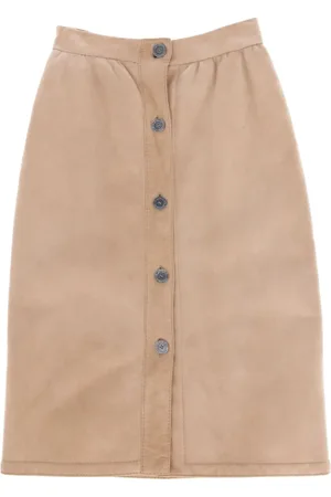 Hermès 2000s suede skirt
