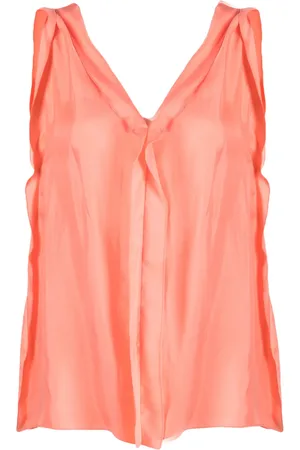 ALYSI Ruffled silk blouse