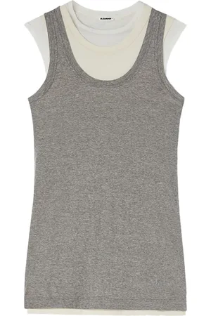 Jil Sander Layered cotton tank top