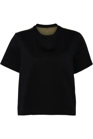 SACAI Panelled crew-neck T-shirt