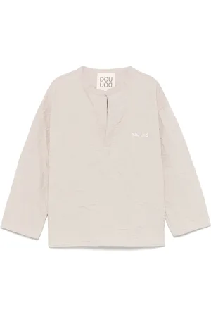 DOUUOD KIDS Logo-embroidered blouse
