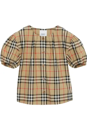 Burberry Checkered cotton twill blouse