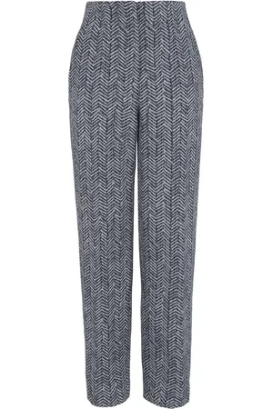 Giorgio Armani High-waisted chevron trousers