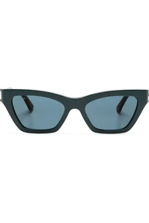 Cartier Logo-plaque rectangle-frame sunglasses