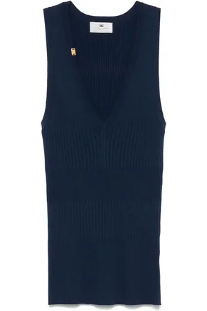 Elisabetta Franchi Ribbed knit tank top