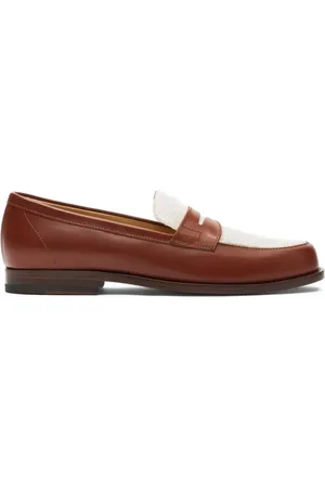 Scarosso Havana colour block loafers