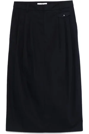 tibi Twill pleated maxi skirt