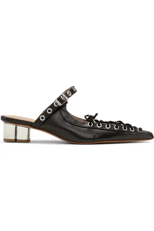 Ganni Laced leather mules