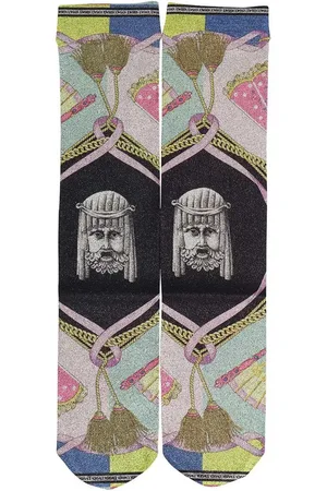 VERSACE Barocco-print socks