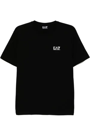 EA7 Logo-print cotton T-shirt