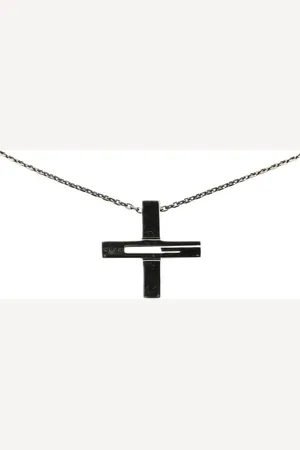 Gucci 20th Century Sterling G Cross Pendant necklace