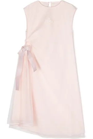 Fendi Bow-detail gathered dress