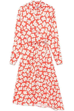 Msgm Floral-print midi dress