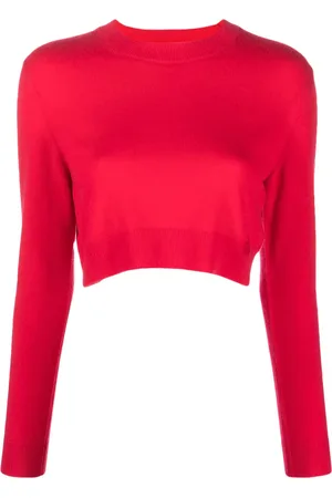 Patou Logo-embroidered cropped jumper