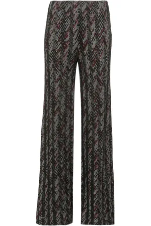 Missoni Zigzag-woven wool-blend trousers