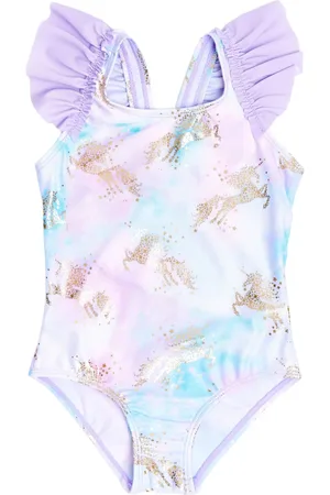 SOLISWIM KIDS Star-printed swimsuit