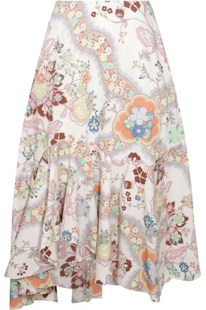 Etro Floral-print midi skirt