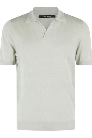 TAGLIATORE Ribbed-detailing polo shirt