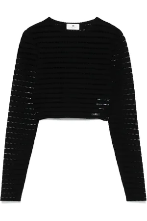 Elisabetta Franchi Pointelle-knit top
