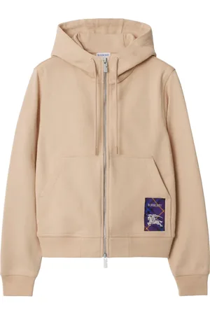 Burberry Check-label cotton hoodie