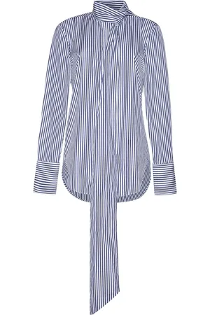 ADAM LIPPES Lee striped poplin blouse