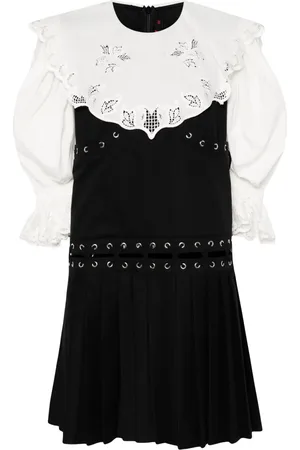 Chopova Lowena Lace-up cotton minidress