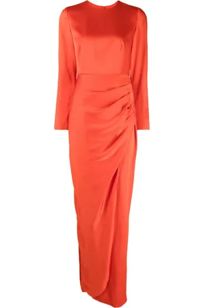 Paule Ka Draped-design long-sleeve dress