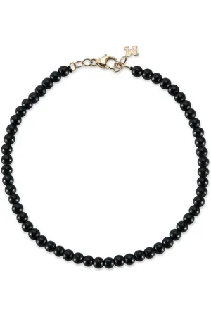 Mateo 14K yellow gold onyx beaded bracelet