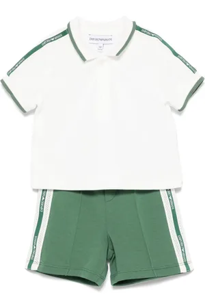 Emporio Armani Logo-tape shorts set