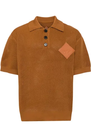 MCM Logo-appliqué knitted polo shirt