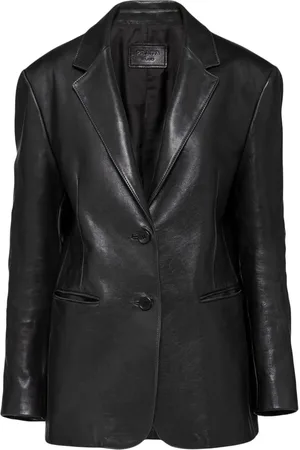Prada Single-breasted leather jacket