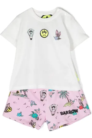 BARROW Logo-print cotton shorts
