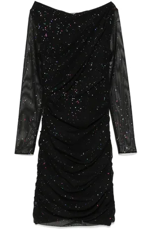 TALBOT RUNHOF Glitter-detailed mini dress