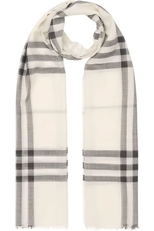 Burberry Lightweight check wool silk scarf