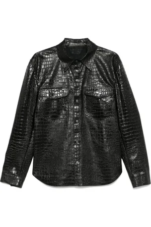 SALVATORE SANTORO Crocodile-embossed shirt