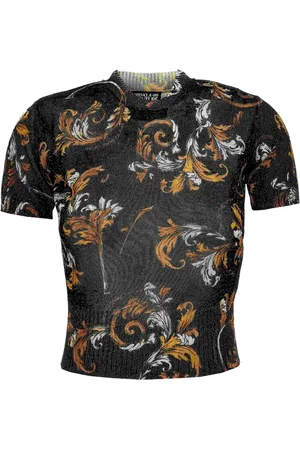 VERSACE Barocco-print knit T-shirt